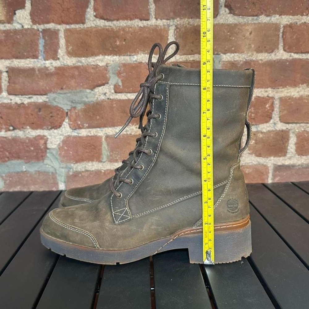 Timberland Army Green Combat Zipper Boot, Women's 8 - Picture 6 of 7